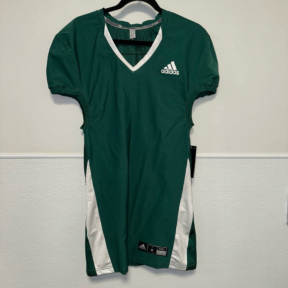 ADIDAS TECHFIT HYPED FOOTBALL Practice JERSEY Shirt Men's M Green & White NEW - Picture 5 of 16